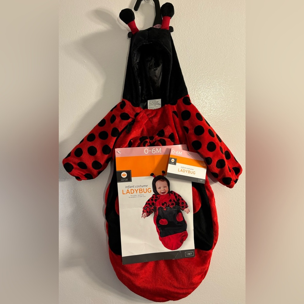 Hooded Ladybug Infant Costume 0-6M